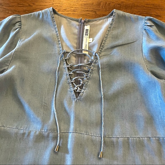 Lovers + Friends Denim Soft Lace Up Dress! - Picture 5 of 8
